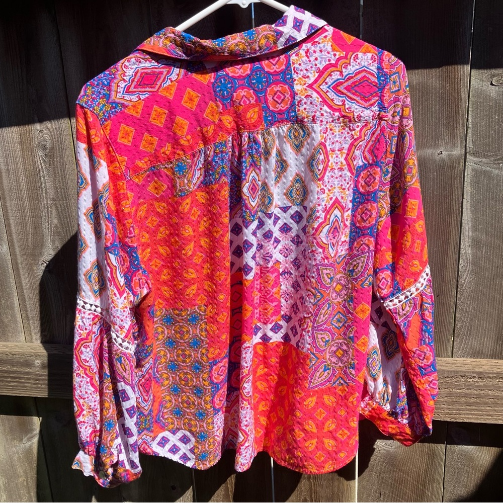 Ruby Rd. Boho Blouse Size Large - image 3